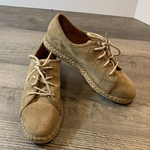 Born leather espadrille lace up shoes size 8